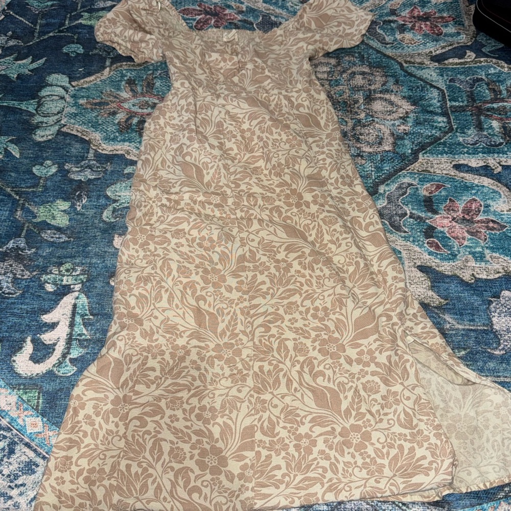 Jessica Simpson Cream Floral Maxi Dress